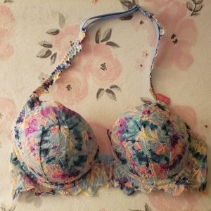 PINK Date Push-Up Convertible Halter Top Bra